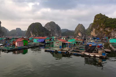 Vietnam yüzen evler